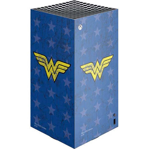 DC Comics Wonder Woman Emblem on Flag XBox Series X Digital Edition Console Skin